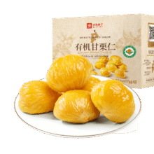 良品铺子 有机甘栗仁500g 整颗无切 原味14.75元包邮（需试用）