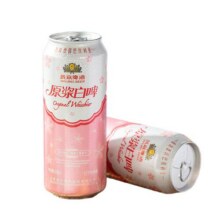 燕京啤酒原浆白啤酒桃花版 经典德式12度500ml*12听整箱 官方正品53元 (券后省16)