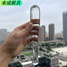 子羞 高硼硅实心玻璃倒蒜泥 需要使用木头蒜槽 坚固耐磨好清洗不易残留 直径3.3cm圆头2.6cm长度20cm33.34元