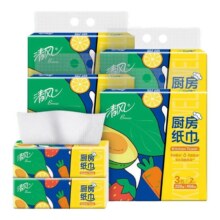 清风 厨房用纸专用纸 干湿两用 一次性洗碗布 1包*76抽3.49元（需领券）