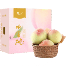京鲜生 正宗无锡阳山水蜜桃  单果3-4两 12粒装 礼盒装45.44元（需plus会员）
