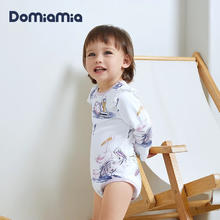 DOMIAMIA 新生儿包屁衣宝宝服饰婴儿哈衣0-6-12个月衣服 沙鸥群岛-花边莹缎款 59cm74元（需买2件，需用券）