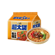 PLUS会员: 白象 香辣牛肉面 145g*5包8.62元包邮