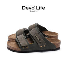的沃 Devo Life 清仓！17款任选 反绒牛皮软木拖鞋84.15元
