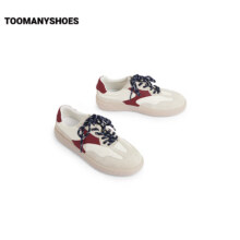 TOOMANYSHOES女鞋2025新款茉莉奶白复古运动跑鞋厚底时尚休闲板鞋 米白+酒红 36214元（需领券）