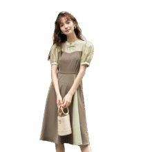 谜秀 新中式短袖连衣裙女163元 包邮（新人或老用户回归低至133元）