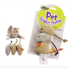 猫咪玩具 毛绒老鼠猫玩具 *3件1.7元（合0.57元/件）