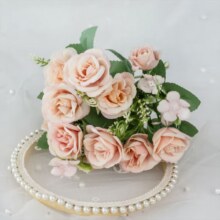 吕姆克 假花 整1束10头玫瑰粉色76199.9元