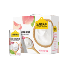 认养一头牛 蜜桃酸奶200gx10盒装儿童学生酸牛奶27.07元