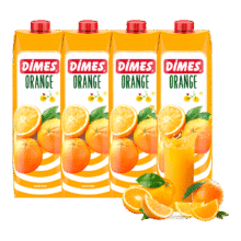 临期：迪美汁（DIMES）土耳其进口 果汁饮料 橙汁1L*4瓶（25/12/6）19.9元包邮