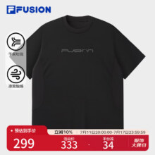 FILA FUSION斐乐潮牌男子针织短袖衫2025夏季新款休闲凉感干爽T恤 正黑色-BK S 165/88A/S756.2元（需领券，合189.05元/件）