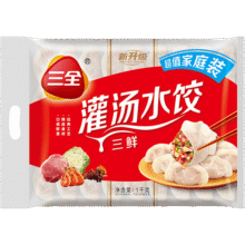 三全 灌汤系列三鲜口味饺子1kg约54只34.95元（合6.99元/件）