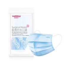 维德 一次性医用外科口罩挂耳式三层无菌级防细菌医用防护轻薄成人外科蓝色100只券后15.8元