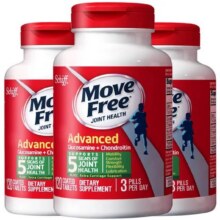 Move Free 益节美国进口氨糖软骨素钙片 中老年人维骨力MSM护关节营养品 绿瓶缓解关节痛*3瓶268元（需领券）