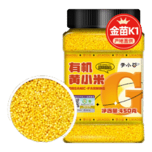 20点、首购：李小谷 有机黄小米450克罐装(金苗K1黄小米粥料东北小米五谷杂粮米) 买4件49.72元（合12.43元/件）