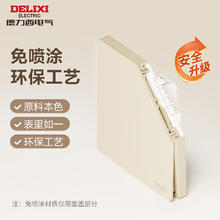 国家补贴：德力西 DELIXI 开关插座面板 哑光磨砂 一开双控五孔 10A插座21.32元包邮（双重优惠）