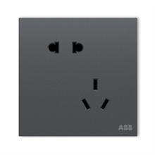 ABB 盈致系列 灰色 斜五孔插座10只装