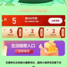 羊毛福利：8月网上国网羊毛福利汇总第四周实测得电费缴费红包与微信立减金等福利