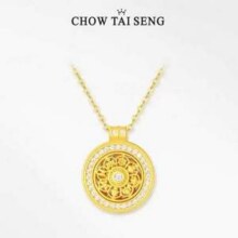 七夕好礼，Chow Tai Seng 周大生 八宝罗盘S925银项链 S1PC1484170.11元包邮