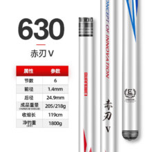 光威（GW） 鱼竿赤刃五代台钓竿超轻超硬碳素钓鱼竿垂钓钓具用品调手竿 6.3m 赤刃Ⅴ代裸漆版129.35元（需领券）