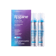 美国Rogaine落健 米诺地尔5%米诺地尔酊生发泡沫 生发育发生发液 60g*2瓶