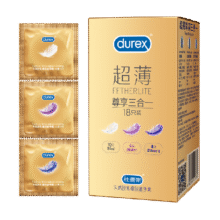 杜蕾斯 超薄系列 尊享三合一安全套 18只59.72元（合29.86元/件）