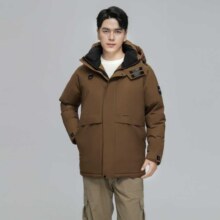雪中飞 反季热销秋冬抽身魔术贴连帽立领短款羽绒服225元1.1折