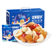 沃隆 坚果星球WL每日坚果600g/30袋混合坚果炒货零食大礼包坚果礼盒 600g/盒30袋坚果星球79元（合39.5元/件）