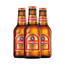 青岛啤酒 TSINGTAO 小棕金11度拉环方便易携带 258mL 12瓶 整箱装