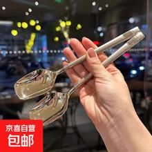 京喜自营-专用品牌 轻奢韩式长勺家用汤勺喂饭勺学生吃饭勺网红精致勺子1支装1元