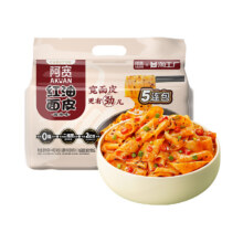 阿宽 红油面皮 5连包 面皮拌面方便面速食食品泡面5.46元+0.74元淘金币
