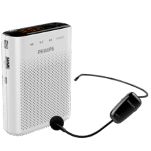 飞利浦（PHILIPS）SBM230 小蜜蜂扩音器教师专用无线喇叭腰挂麦克风导游便携插卡音箱喊话器户外教学讲课白445.6元 (券后省0.95)