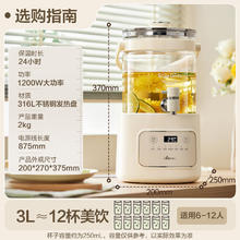 小熊 养生壶 3L大容量 ZDH-F30F1券后174.15元