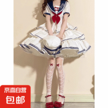 Lolita萝莉手工蝴蝶结防晒日系JK公主软妹绑带透明提花过膝高筒袜 【蓝蝴蝶结 白袜+黑袜】两双 均码8.45元/2双（需领券）