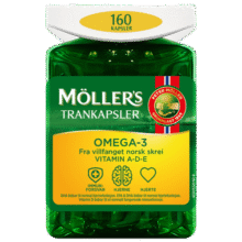 沐乐思（Mollers）【挪威百年品牌】纯净深海鳕鱼肝油胶囊160粒/瓶