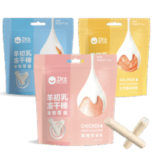 卫仕（NOURSE）宠物零食猫条猫零食狗零食幼猫幼犬羊初乳冻干棒猫条 羊初乳鸡肉冻干棒(20小包）23元 (券后省6)