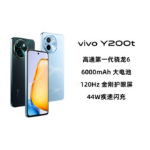 【政府补贴至高15%】vivo Y200t手机5G轻薄6000毫安时44W闪充大内存120Hz金刚护眼屏48个月流畅学生手机899元