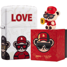 ZIPPO打火机之宝防风煤油 Teddybear联名-桃花 生日礼物男 单机礼盒292元