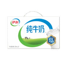 伊利 全脂 利乐砖 纯牛奶 3.2g蛋白质 250ml 24盒83.81元（合41.91元/件，返卡4.99元后）