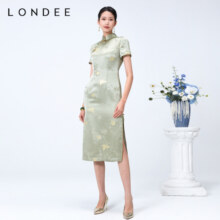 Londee/龙笛桑蚕丝礼服国风复古高端修身日常可穿春夏旗袍4S21185