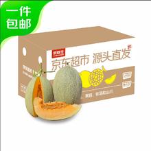 限移动端、京东百亿补贴：京鲜生 甘肃哈密瓜西州蜜25号 净重6-7斤 2-3粒装