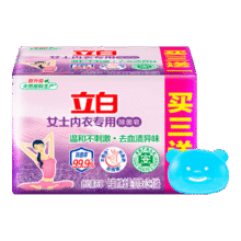 立白内衣裤专用男女洗衣皂   薰衣草内衣皂101g*4块+皂盒6.9元（需领券）