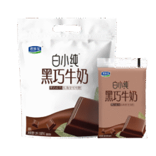 君乐宝 白小纯 180ml 黑巧牛奶 袋装 6袋 巧克力味