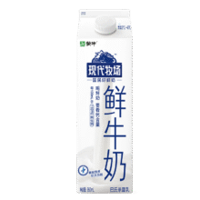 每日鲜语蒙牛现代牧场鲜牛奶屋顶包960ml巴氏杀菌低温奶9.9元