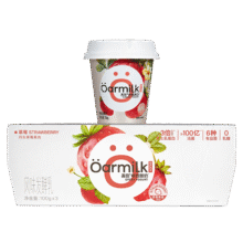需首购：Oarmilk/吾岛牛奶 希腊 低温酸奶 100g 草莓 3杯