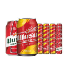【乌苏啤酒】乌苏经典黄330ml*18罐+红乌苏330ml*6罐装啤酒组合63.1元