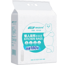 小植家一次性懒人抹布干湿两用吸油吸水洗碗布加厚加大厨房纸巾 悬挂抹布180抽*1包 送挂钩