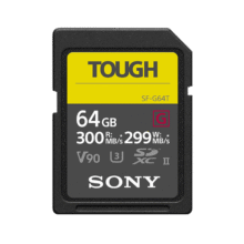 索尼（SONY）64GB SD存储卡 SF-G64T/T1 SF-G系列 TOUGH规格三防卡  读取300MB/S写入299MB/S 相机内存卡