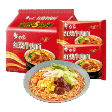 白象 方便面 经典红烧牛肉面104g*5袋五连包泡面袋装6元（秒杀购买）