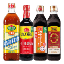 海天酸爽凉拌汁570g 凉拌菜万能调料汁 捞汁小海鲜 冷泡汁酱油调味品 0脂凉拌汁+蚝油+生抽+老抽23.9元 (券后省6)